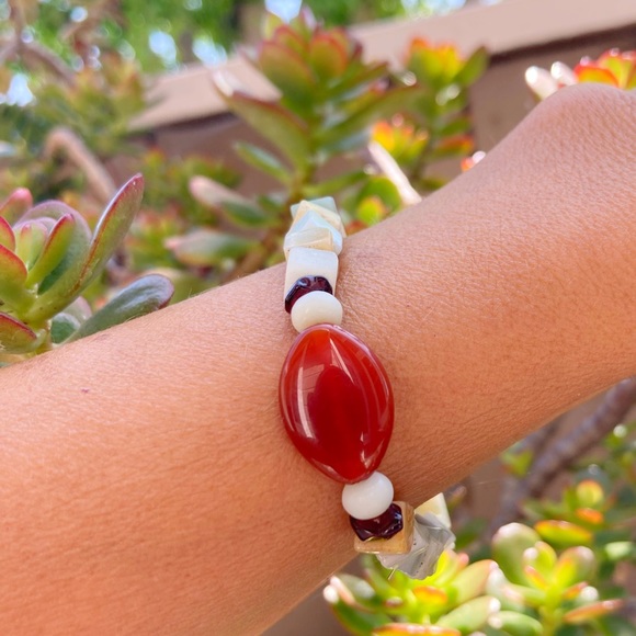 Amazonite Carnelian Bracelet - Picture 4 of 8